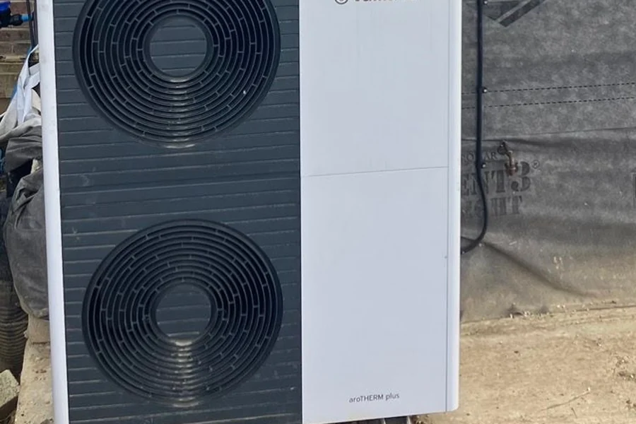 Vaillant aroTHERM plus air source heat pump outdoor unit